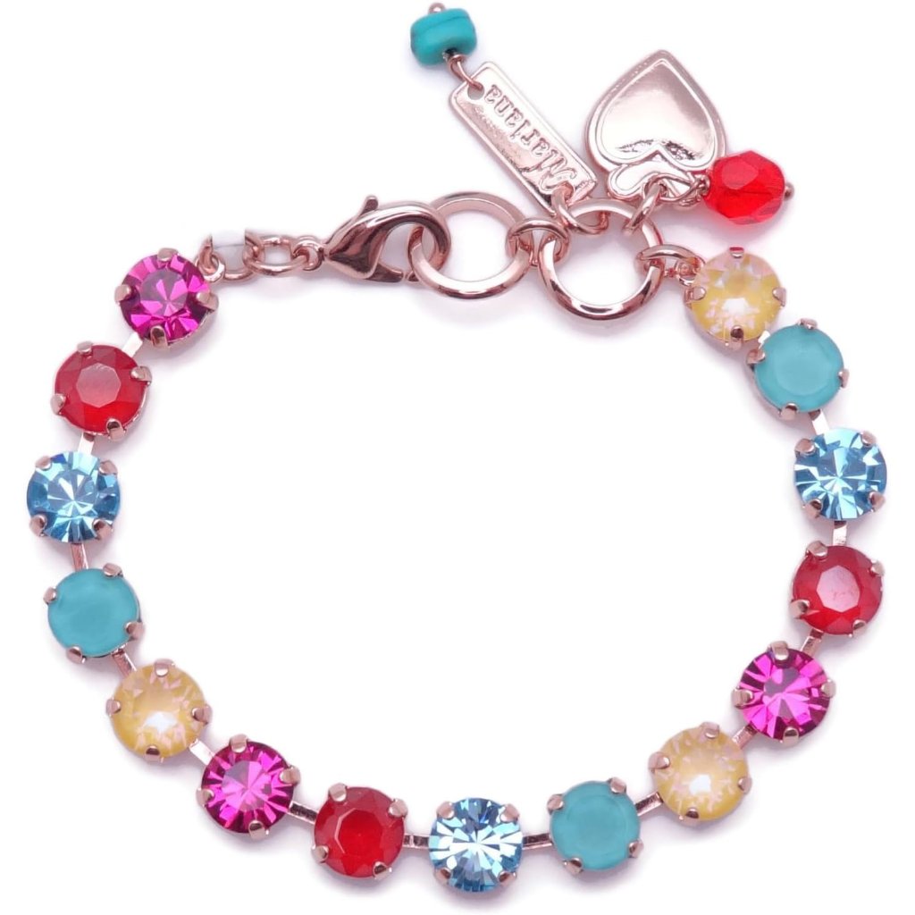 Mariana Pretty Woman Rose Gold Bracelet Fuchsia Aqua Yellow Mix 1161 Nwt 80$
